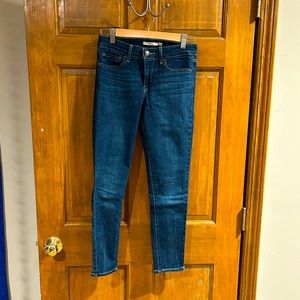 Levi Strauss 711 Skinny Dark Wash Denim Jeans